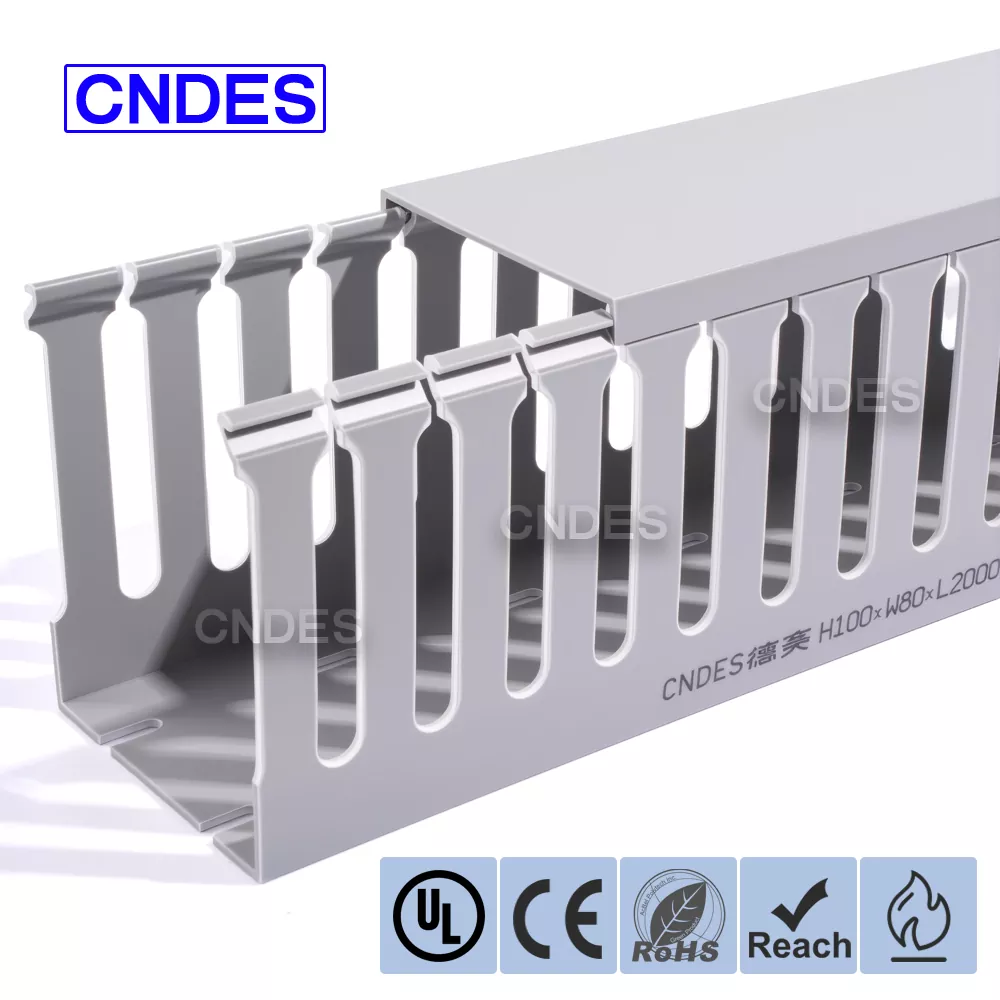 100×80 flexibel slitsad PVC-ledningskanal