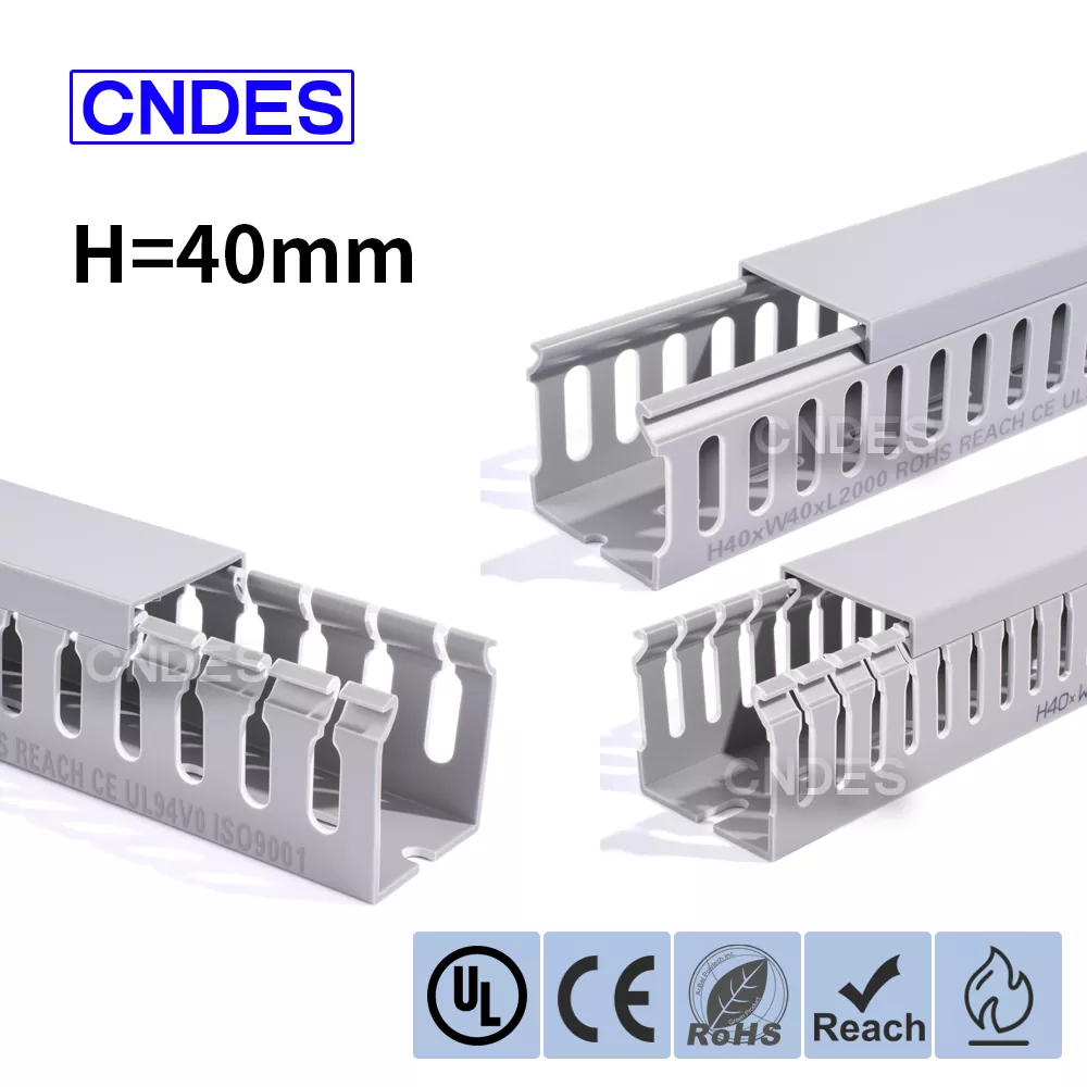 40 mm höjd slitsad PVC-ledningsledningskanal
