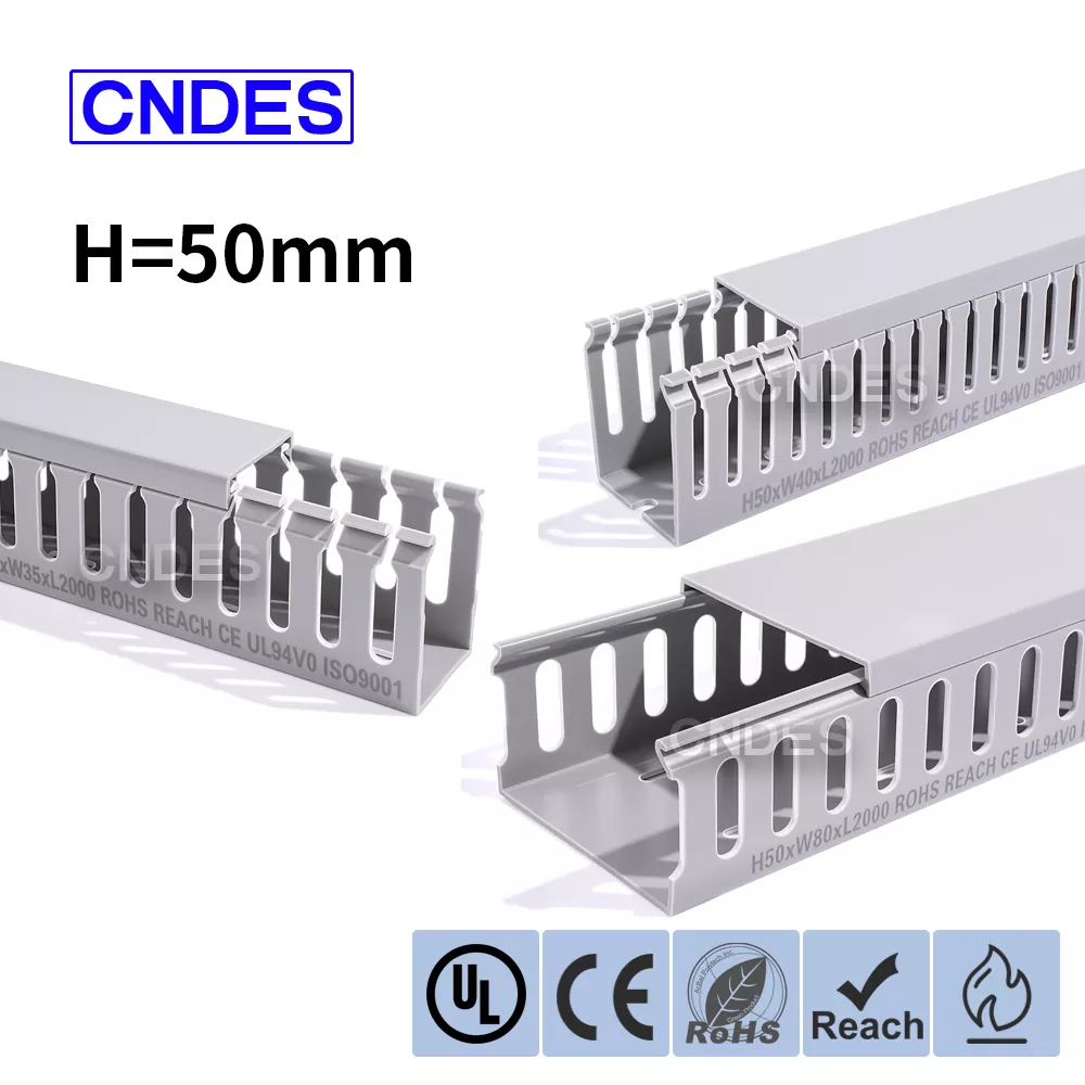 50 mm höjd slitsad PVC-panel ledningskanal